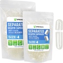 XPRS Nutra Gelatin Size 4 Separerade kapslar - 500 greve Clear Small Empty Capsules Separated in Bags - DIY Fillable Pill Caps - Size 4 Gel Do-It-Yourself Vitamin och Supplement Filling