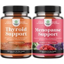 Bundle of Herbal Adrenal and Thyroid Support Complex - Mood Enhancer Energy Supplement för sköldkörtelhälsa och komplett växtbaserade klimakteriet Supplement för kvinnor för nattsött humör och mer