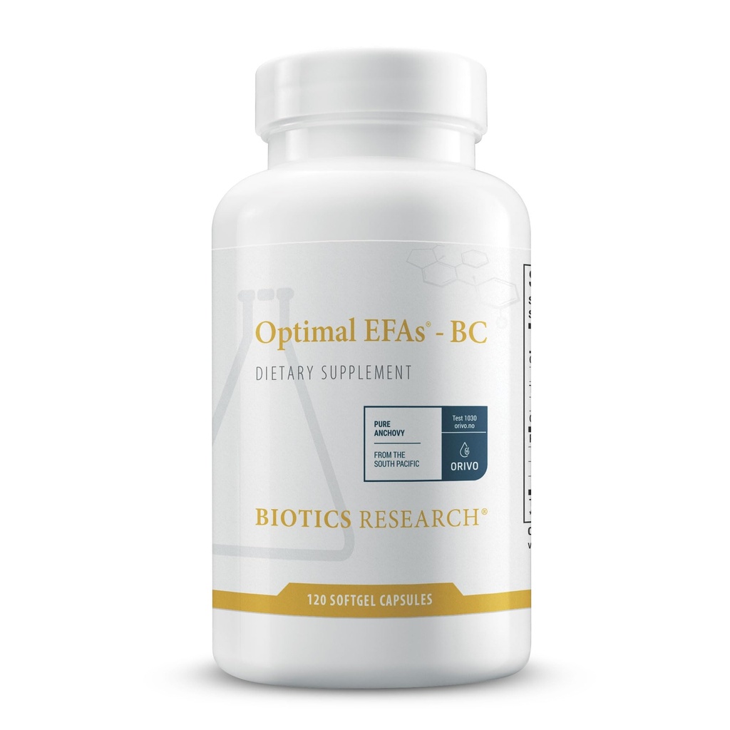 Biotics Research Optimal EFAs - BC, Proprietary Blend of Fish, Flaxseed och Blackcurrant Seed Oils. Omega3, 6 och 9 fettsyror, 120 Softgels