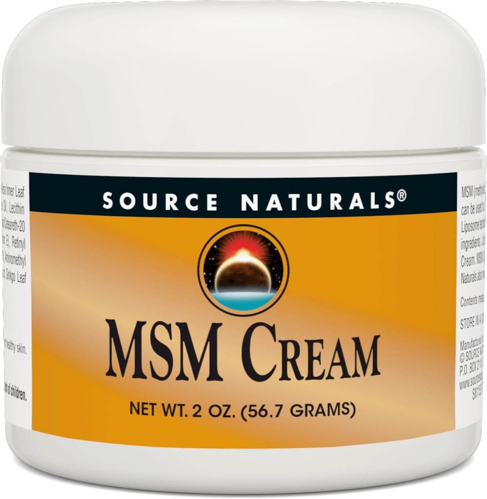 Källa Naturals MSM Cream - Innehåller vitamin E och Ginkgo - 2 oz