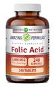 Fantastiska formler Folic Acid Supplement | 5000 Mcg | Tabletter | Non-GMO | Gluten Free | Made in USA (240 greve)