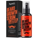 Skäggtillväxt Serum för män: Hårtillväxt Spray med Biotin & Rice Water - Extra Strength Beard Oil