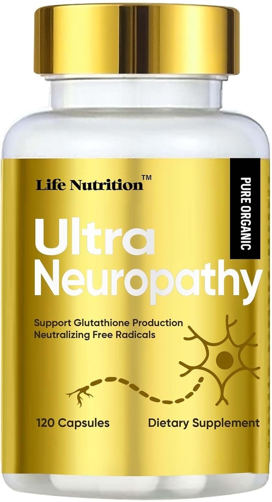120 Capsules-Neuropathy Support Nerve Savior Supplement med 600 mg Pure Alpha Lipoic Acid, Fortify Nerves i fingrar, händer, tår och fötter - Bästa Perifera Relief Support