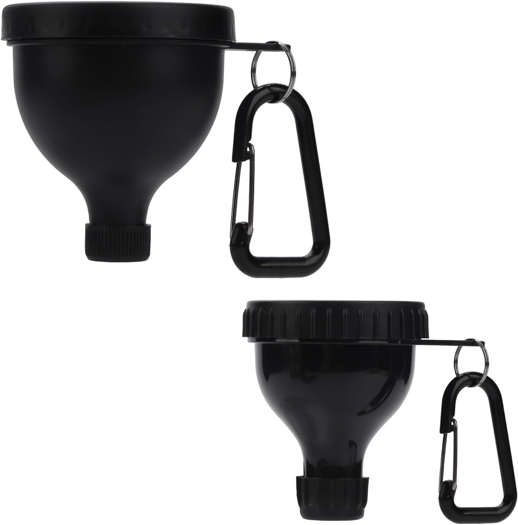 2 Pcs Protein Powder Container, Portable Protein Powder Travel Container, Protein Powder Funnel, Water Bottle Funnels för Powder Mixes, Pre Workout / Gym Supplement Funnel Keychain (50ml + 100ml)