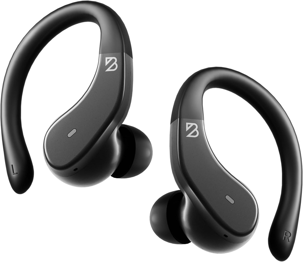 Back Bay Audio - Runner's Wireless Earbuds Bluetooth-hörlurar för sport, Hook Over The Ear Buds, Deep Bass, Wrap runt hörlurar med Earhooks för körning, träning trådlösa hörlurar för gymmet