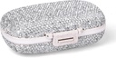 1Pack Travel Pill Organizer, 8 Compartments Portable Pill Case, Small Pill Box för Pocket Purse Portable Medicine Vitamin Container (Sparkling Silver)