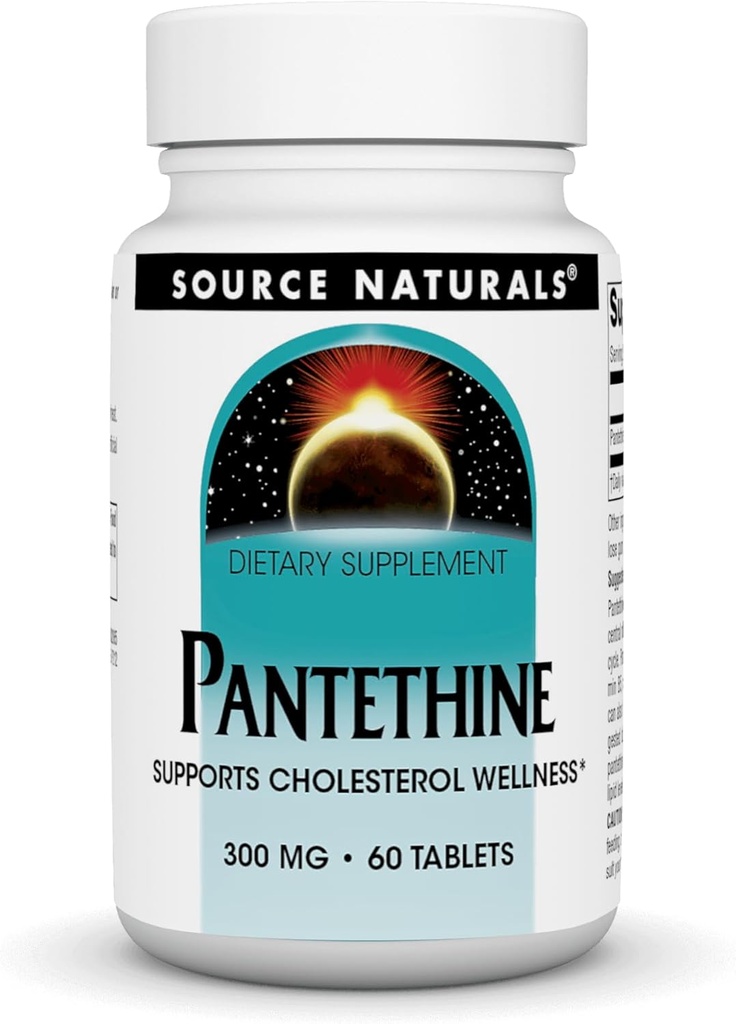 Källa Naturals Pantethine stöder kolesterl Wellness *, 300 mg, 60 tabletter