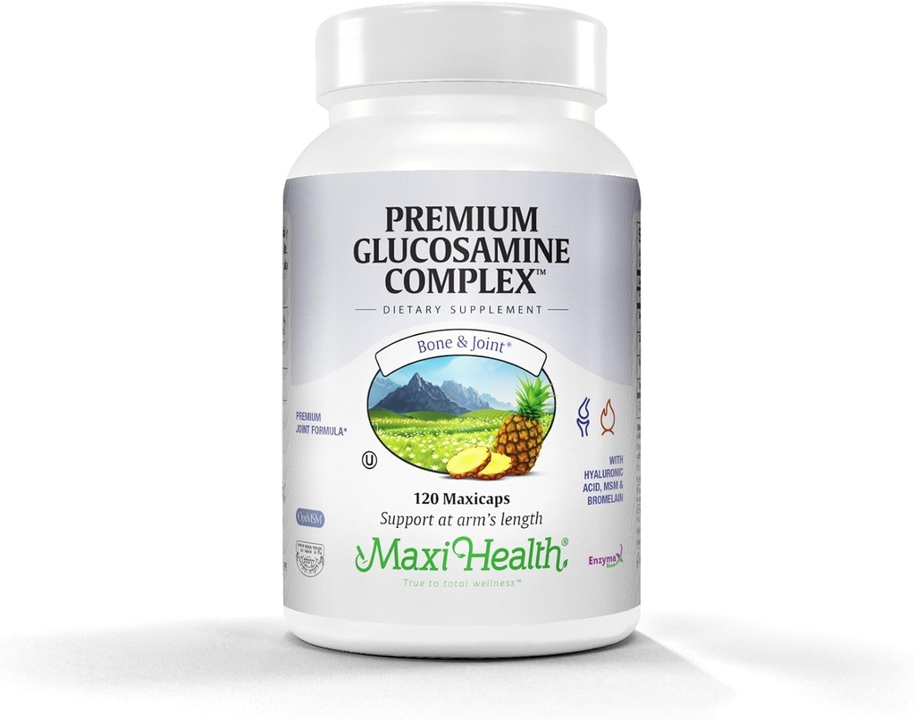 Maxi Health Premium Glukosamin Komplex Gemensam Formel med MSM, 120 Räkna