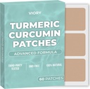 Gurkmeja Curcumin Patches (Pack of 60) - 100% naturlig patch för kvinnor och män - med Biotin - Body Support - Förbättrad formel