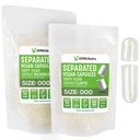 XPRS Nutra Vegan Size 000 separerade kapslar - 100 greve Premium Empty Caps separerade i väskor - Clear Empty Capsules - 000 piller för DIY Supplement Filling