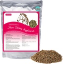8.8 oz Horse Calming Supplement - Natural Raspberry Leaf underlättar ångest och obehag i Moody Mares, lugnar under värmecykler - Lämplig för gjutning för