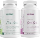 Subbstance. Bundle: Nature's Sustenance Daily Fruits & Veggies (120 kapslar) + Beetroot Boost (180 kapslar) - Natural Energy Boost & Overall Wellness - USA Made, Vegan-Friendly