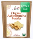 Jiva Organics Ashwagandha Root Powder 1.25 Pound (20oz) - Gluten Free, Indian Ginseng, Raw, Pure, Non-GMO, Lab Tested Ayurvedic Indian Powder