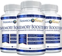 Forskning Verified Memory Booster - Nootropic Supplement - Enhance Cognition and Memory - Lion's Mane, Ginkgo Biloba, BioPerine - 3 Month Supply - Non-GMO - Made in the USA