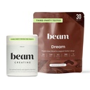 Beam Dream Sleep Powder & Creatine Bundle, Tredjepartstestade Natural Sleep Aid & Recovery Supplement med Micronized Creatine Monohydrate, Unflavored Pure Creatine Powder för muskelstyrka, energi