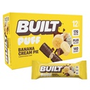Byggd Bar, Puff Protein Bars, Banana Cream Pie Puff, 17g Protein Snacks, On-The-Go Bars, Endast 140 kalorier, 6g Sugar, Collagen, Gluten Free, 12 Count