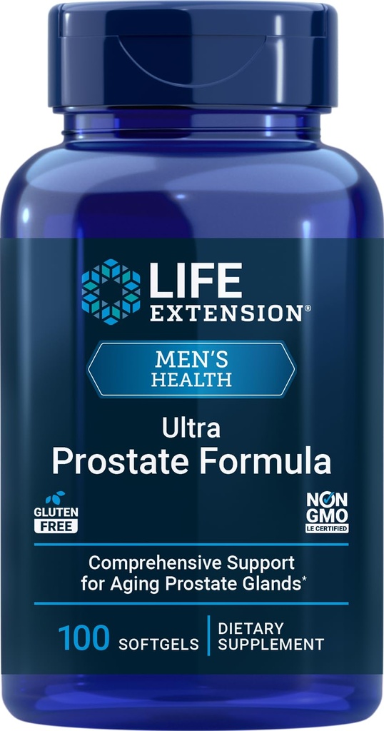 Life Extension Ultra Prostate Formel, 100 Softgels, Naturtillskott för Män