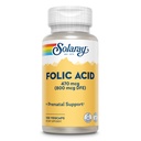 SOLARAY Folic Acid - Vitamin B9 Folic Acid Supplement, Prenatal Vitamin - Blood Cell Development Support - Vegan, Lab Verified, 60-dagars garanti - 100 portioner, 100 VegCaps