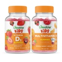 Livliga vitamin D Kids + Multivitamin Kids, Gummies Bundle - Stor smak, vitamintillskott, Gluten Free, GMO Free, Chewable Gummy