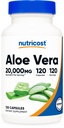 Nutricost Aloe Vera 20.000mg, 120 kapslar - Glutenfri, icke-GMO, vegetarisk vänlig (100mg av 200:1 extrakt)