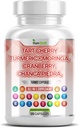 Tart Cherry Extract Capsules 20,000mg with Turmeric 8000mg Moringa 4000mg Cranberry 2000mg Chanca Piedra Celery Quercetin ACV Pomegranate L Selenomethionine - Uric Levels - 120 Ct