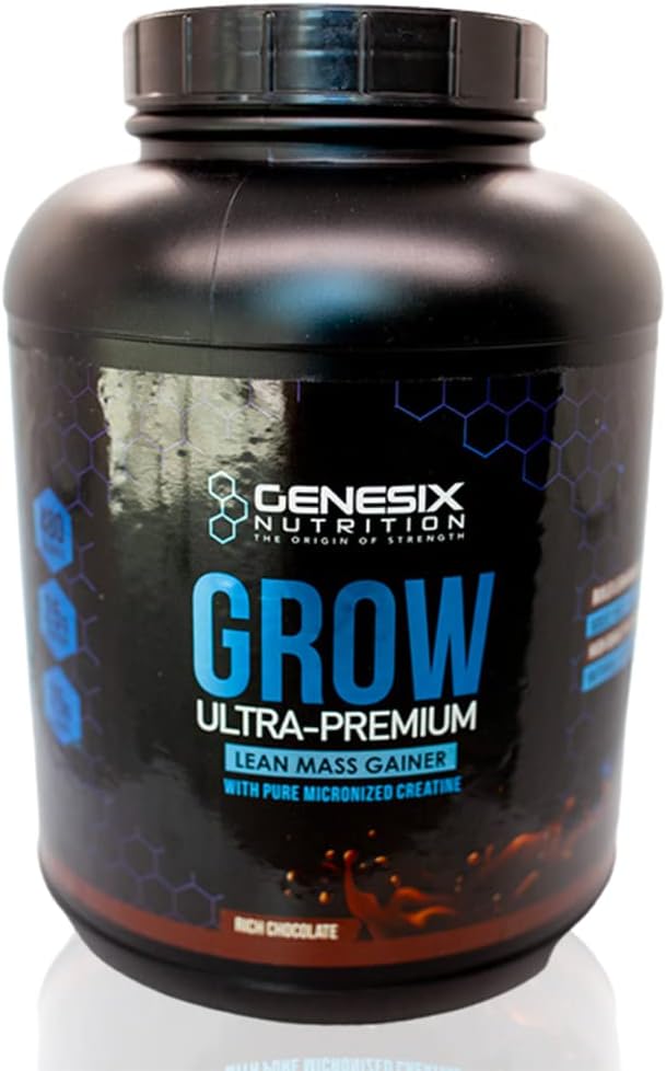 Växa proteinpulver kosttillskott som stöder muskeltillväxt och återhämtning | Pure Micronized Kreatin Ultra-Premium Lean Mass Gainer | Choklad | 20 portioner 5.3kg