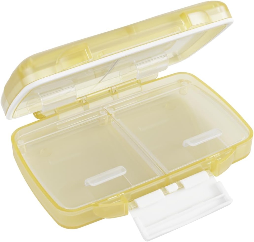 EZY DOSE Moisture-Proof Pill Case, Medicine Planner, Vitamin Organizer Box, Travel-Friendly, Latch-Closure till säkra innehåll, 4 individuella delar av flera storlekar med tät tät tät tät tätning, liten, Cream