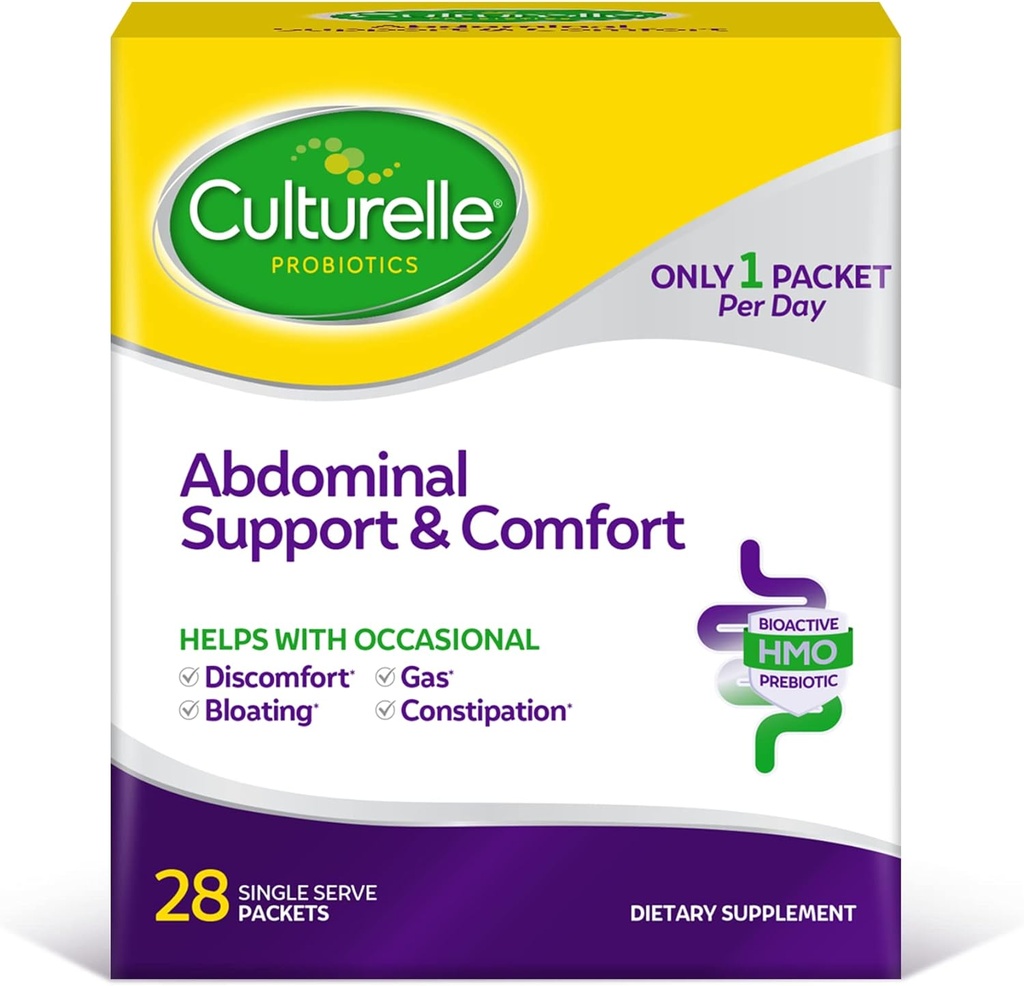 Culturelle Abdominal Support & Comfort, Daily Proactive Approach to Promote Gut Health*, hjälper till med yrkesmässiga bukproblem, uppblåsthet och gas - 28 greve 1