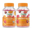 Livlig kalcium med vitamin D-barn + Probiotiska 2 miljarder CFU-barn, Gummies Bundle - Great Tasting, Vitamin Supplement, Gluten Free, GMO Free, Chewable Gummy