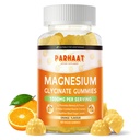 Magnesium Glycinate Gummies 1000mg - Sugar Gratis Magnesium Kalium Tillägg med vitamin D, B6, Q10 för Calm Mood & Sleep Support - 60 Orange Gummies