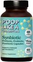 Poop Like a Champion Gut Power Synbiotic (Prebiotic, Probiotic, Postbiotic) - 60 kapslar, Vegan, icke-GMO Digestive Health Supplement, 6,5 miljarder CFU