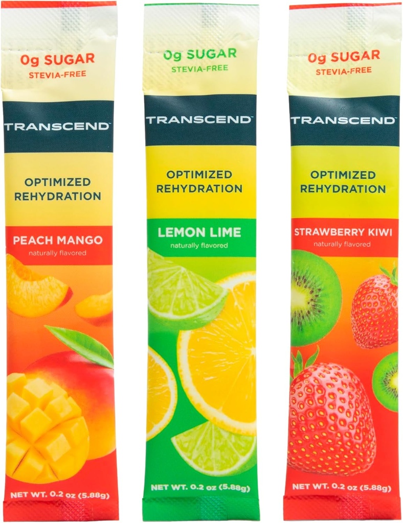 Transcend Hydration - Optimal rehydrering utan socker eller Stevia Plus BCAA och Magnesium - Inga blodsockereffekter - 30 - Pack