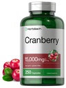 Horbäach Cranberry Pills + Vitamin C | 15 000 mg | 250 kapslar | Icke-GMO och Gluten fri tillägg från koncentrat extrakt