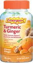 Emergen-C Citrus-Ginger Gummies, gurkmeja och ingefära, Immune Support naturliga smaker med hög styrka vitamin C, Tillbaka till skolan Essentials - 36 greve