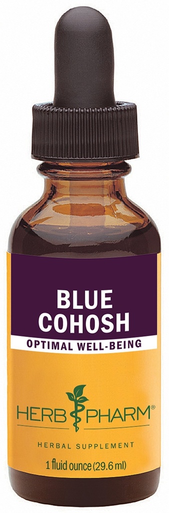 Herb Pharm Certified Organic Blue Cohosh Liquid Extract Drops, 1 Oz