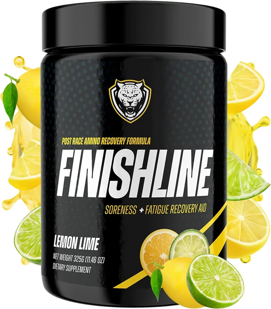 6AM Run Finishline - Amino Energy Powder - Post Run Recovery Drink - Branch Chain Amino Acids Powder - Heal and Recovery Powder - Keto Post Workout Powder - Lemon Lime BCAA Powder - 50 skopor