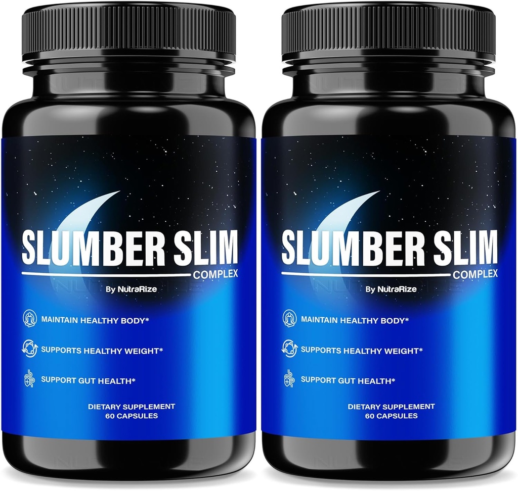 (2 Pack) Slumber Slim Weight Loss, Officiell SlumberSlim Complex Formel, Alla naturliga piller för att stödja fitness och övergripande Wellness, Premium Keto Capsules, Slumber Slim Recensioner (120 kapslar)