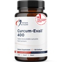 Design för hälsa Curcum-Evail 400 - Biotillgängliga gurkmeja Curcumin Supplements - Evail Emulsification Technology - Curcumin C3 Complex med gurkmeja + Vitamin E, Non-GMO (120 Softgels)