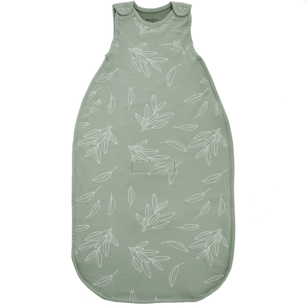 Woolino Toddler Sleeping Bag, 4 säsong Merino Wool och ekologisk bomull Baby Sleep Bag eller Sack, 2-4 år, Sage