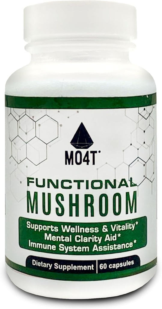 Funktionell Mushroom Shiitake, Lions Mane, Maitake, Chaga- Vitality, Clarity & Immune Assistance - 60 kapslar