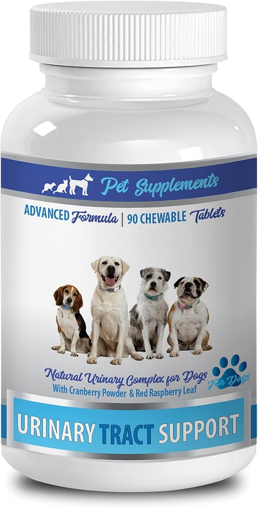 cranberry bladder bites for dogs - DOG URINARY TRACT SUPPORT - NATURAL CRANBERRY SOLUTION - BLADDER HEALTH - VET RECOMMENDED - corn silk supplement for dogs - 1 Bottle (90 Treats)