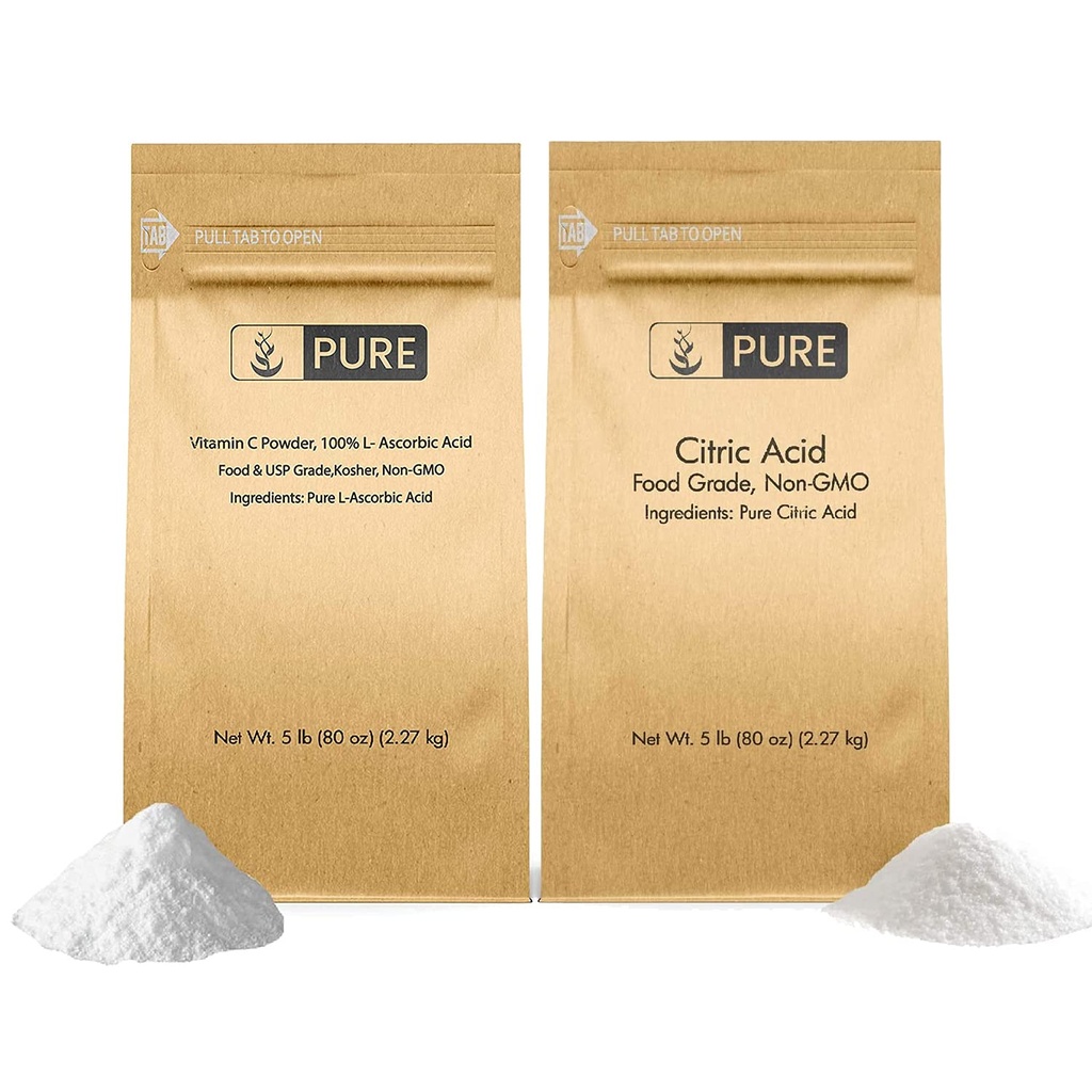 Rena Ursprungliga Ingredienser Vitamin C Pulver och Citric Acid Pulver