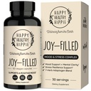 Joy-Filled Mood Support Supplement - 7 Herb Complex w / St Johns Wort | Stress Relief - Hjälper lugna sinnet och kroppen | 100% växtbaserade glada piller, Ashwagandha, Rhodiola Rosea | Adaptogener, 60 Ct