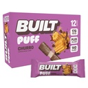Byggd Bar, Puff Protein Bars, Churro Puff, 17g Protein Snacks, On-The-Go Bars, Endast 140 kalorier och 6g socker, Collagen, Gluten Free, 12 Count