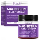 Magnesium Cream för sömn - Berikad med mandelolja, lavendel och vitamin E för djup avkoppling - naturlig magnesium Lotion för hudvård och snabb absorption - lavendel