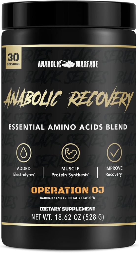 Anabola återhämtning, viktiga aminosyror, Post Workout Recovery, Premium Hydration, Build Muscle * (Operation OJ, 30 portioner)