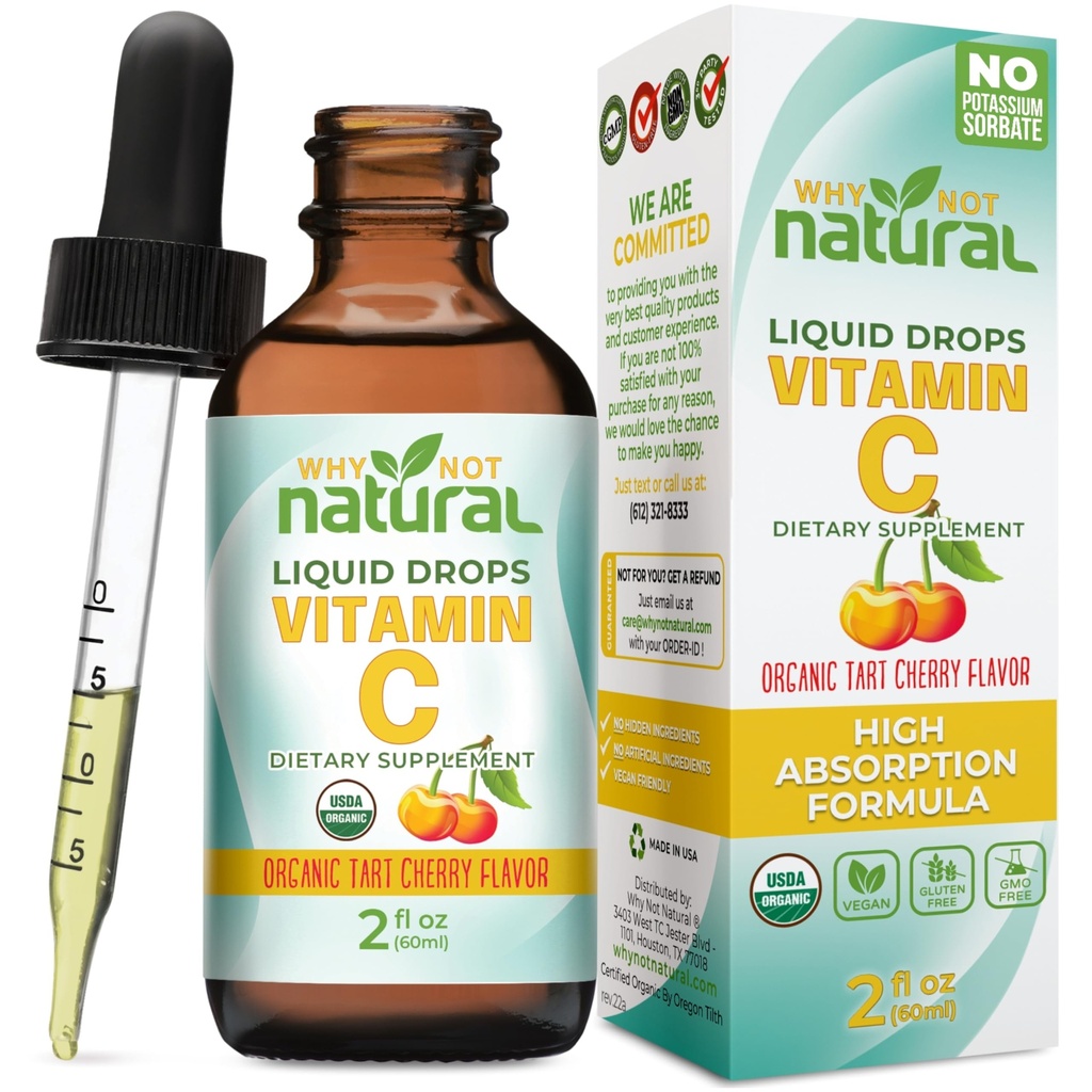 Varför inte naturligt organiskt flytande vitamin C droppar kosttillskott