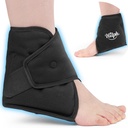 Hilph Ankle Ice Pack Wrap för Swelling, Återanvändbar Gel Cold Pack för Ankle Sprained, Hot Cold Compress för Surgery Recovery, Plantar Fasciitis, Foot Pain Relief, Swelling, Achilles Tendonitis, Black