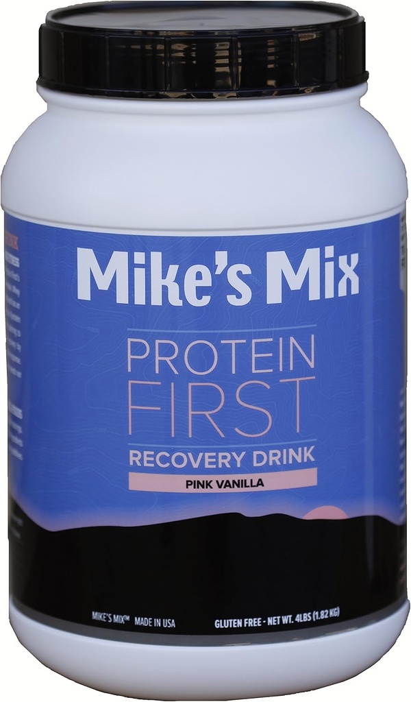 Mike's Mix Protein First Recovery Drink 4 lbs-Pink Vanilla, Real Food Product, Enkel och Naturlig ...