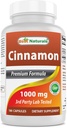 Bästa Naturals Cinnamon 2000 mg Likvärdigt med krom 400 mcg per portion - Metabolism Support - 180 kapslar